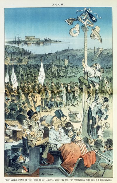 First Annual Picnic of the Knights of Labor - More Fun for the Spectators than for the Performers, 1882 by Joseph Keppler